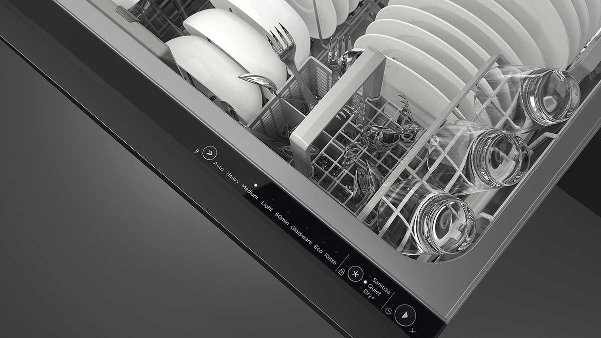 Les paniers réglables et la performance silencieuse du lave-vaisselle Série 11 DishDrawer<sup class="trademark">mc</sup>.