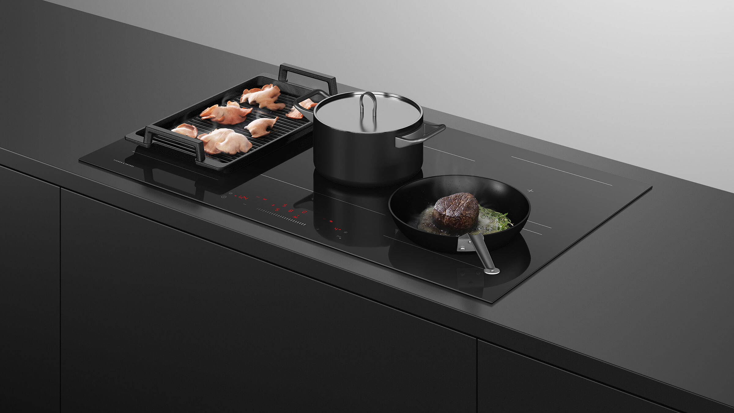 kochani20素子白1黒2BS1ブ5 90cm Series 5 5 Zone Induction Cooktop, SmartZone - CI905ZCTB2