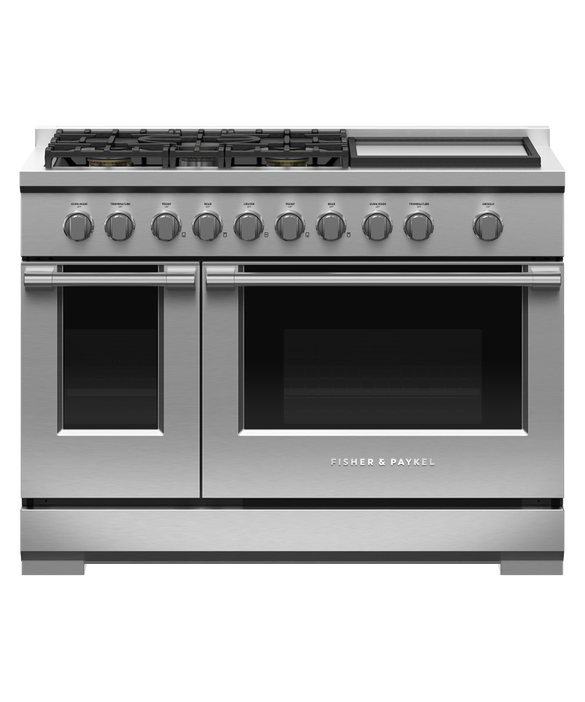 Gas Range, 48", 5 Burners with Griddle, LPG, pdp