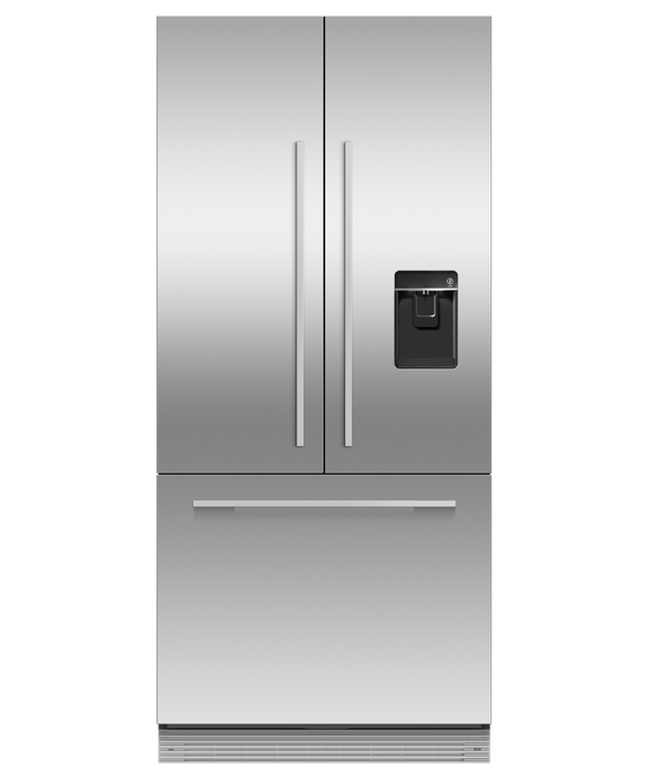 Integrated French Door Refrigerator Freezer, 80cm, Ice & Water, pdp