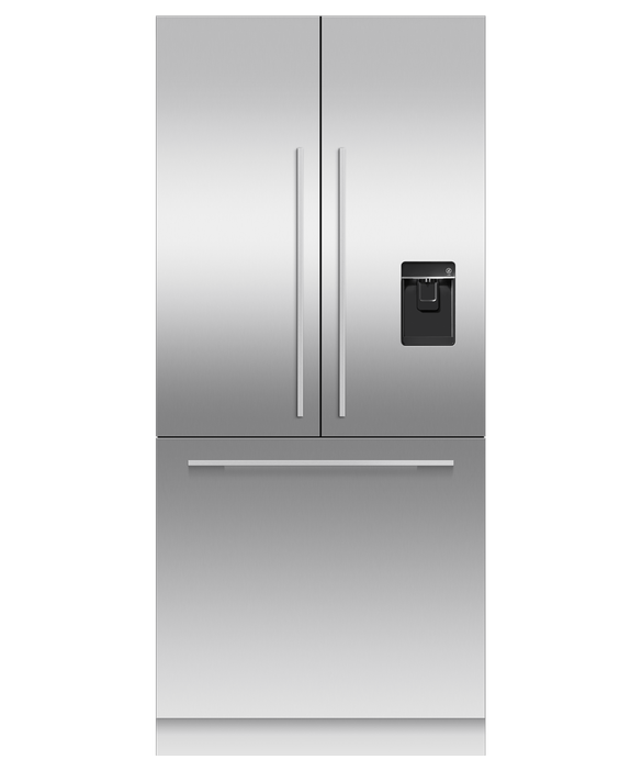 Réfrigérateur congélateur à porte française intégré, 36 po, Glaçons et eau, pdp