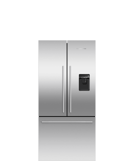 Freestanding French Door Refrigerator Freezer, 79cm, 519L, Ice & Water