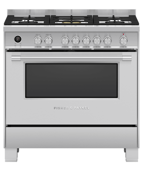 Freestanding Cooker, Dual Fuel, 90cm, 5 Burners, Selfcleaning Fisher