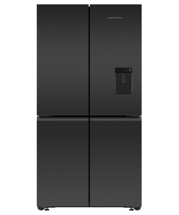Freestanding Quad Door Refrigerator Freezer, 90.5cm, 538L, Ice & Water, pdp
