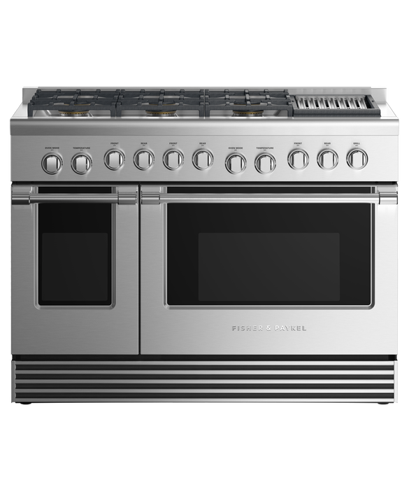 Gas Range, 48", 6 Burners with Grill, pdp