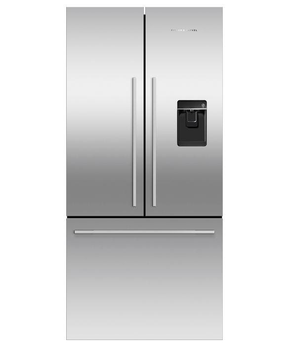Freestanding French Door Refrigerator Freezer, 79cm, 487L, Ice & Water, pdp