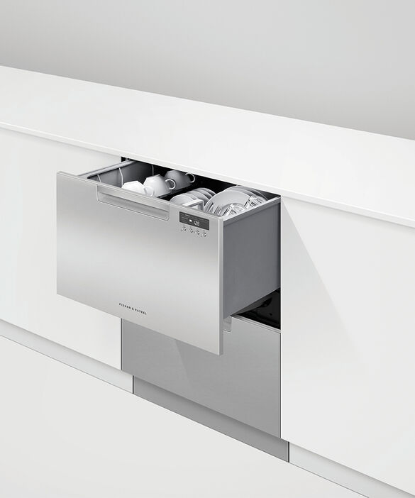 Double Dishdrawer™ Dishwasher, Sanitise | Fisher & Paykel Australia