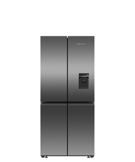 Freestanding Quad Door Refrigerator Freezer, 79cm, 498L, Ice & Water