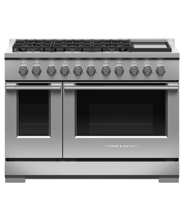 Gas Range, 48", 6 Burners with Griddle, pdp