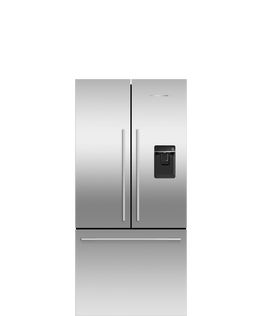 Freestanding French Door Refrigerator Freezer, 79cm, 487L, Ice & Water