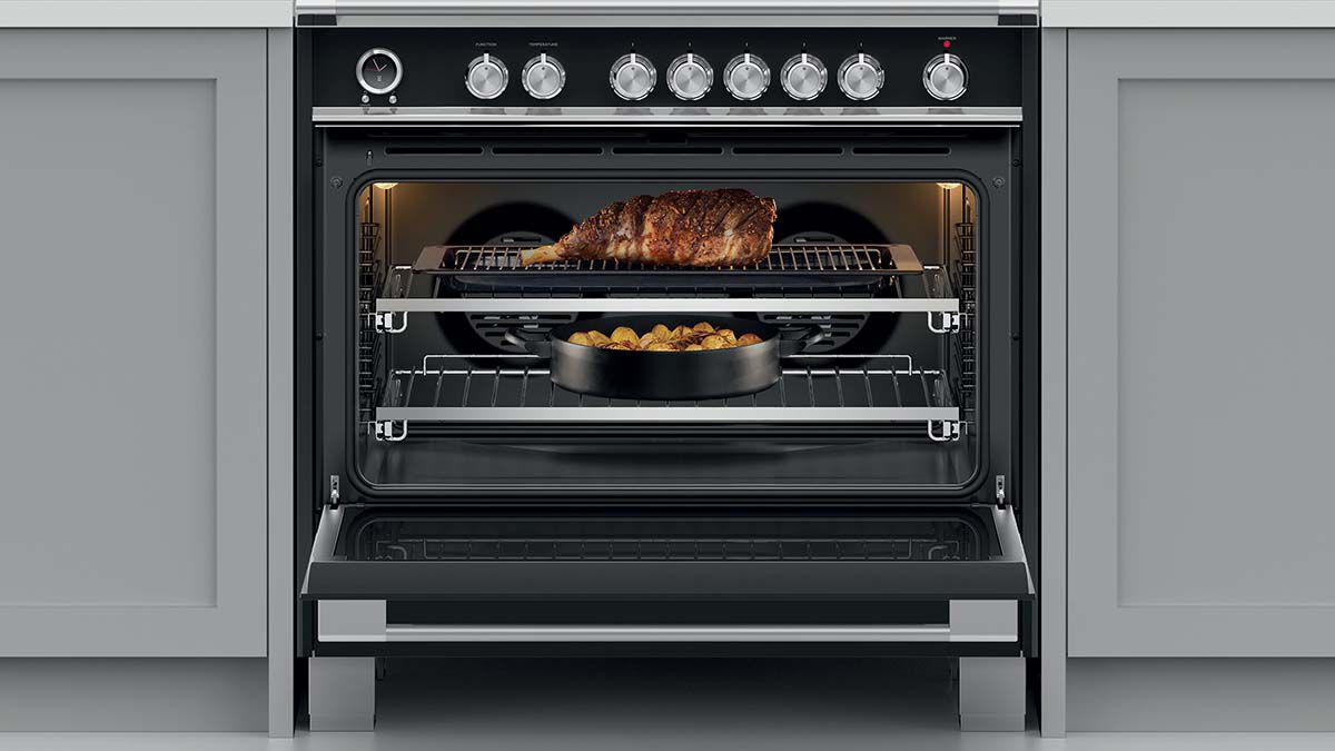 Freestanding Range Cooker Dual Fuel 90cm 5 Burners Self