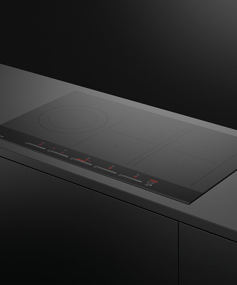 Fisher & Paykel - 36 Inch 5 Zone Induction Cooktop with SmartZone - Black