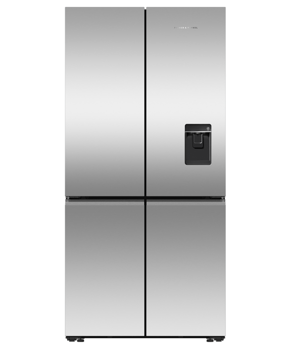 Freestanding Quad Door Refrigerator Freezer, 90.5cm, 690L, Ice & Water, pdp