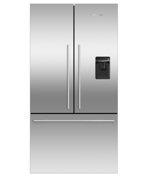 Freestanding French Door Refrigerator Freezer, 90cm, 541L, Ice & Water, pdp