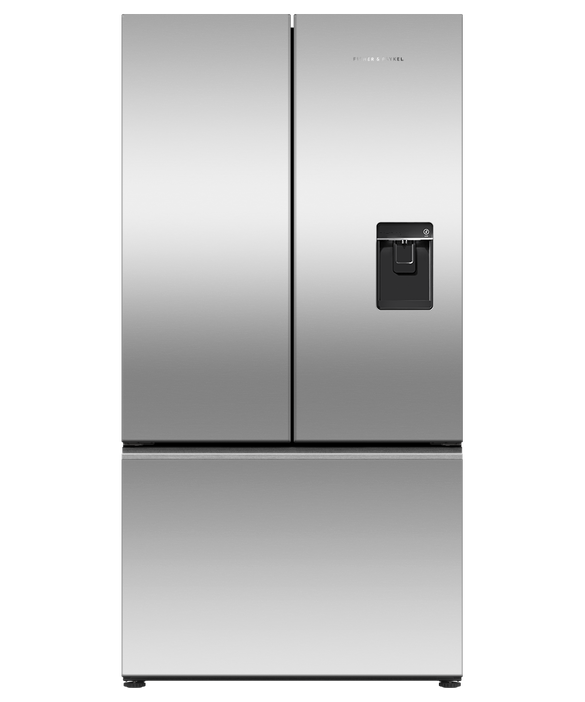 Freestanding French Door Refrigerator Freezer, 90cm, 569L, Ice & Water, pdp
