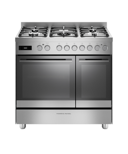 90cm Series 7<br>Contemporary Dual Fuel 5 Burner Freestanding Cooker
