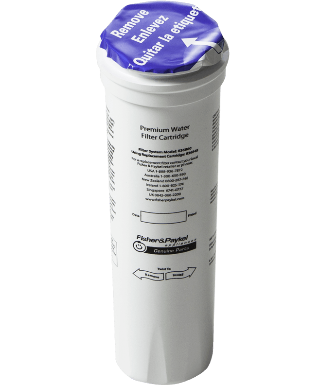 Replacement water filter for E and RF model refrigerators