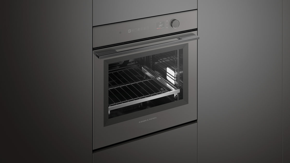 Wall mounted oven shown insitu