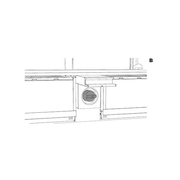 diagram showing water filter with clockwise rotation