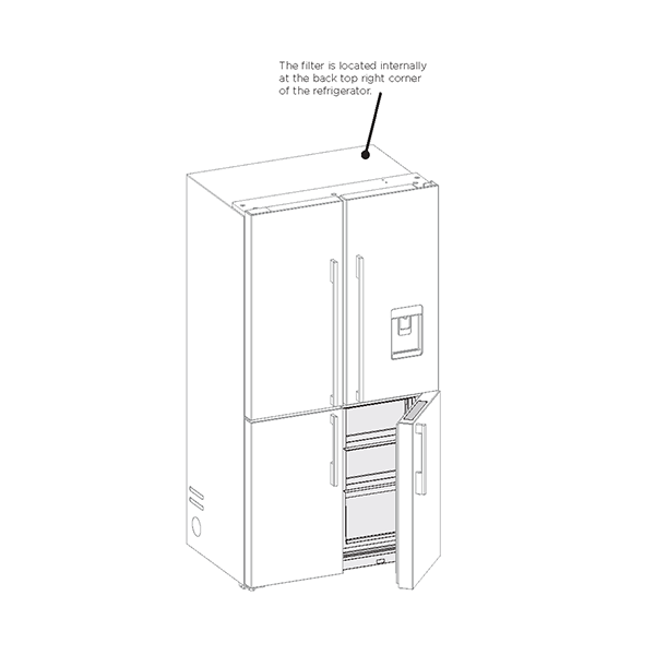 diagram of a freestanding refrigerator