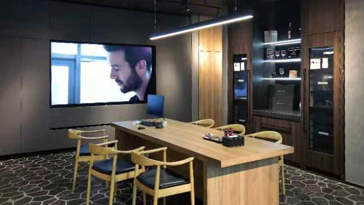 Interior demonstration kitchen in Liaoning.