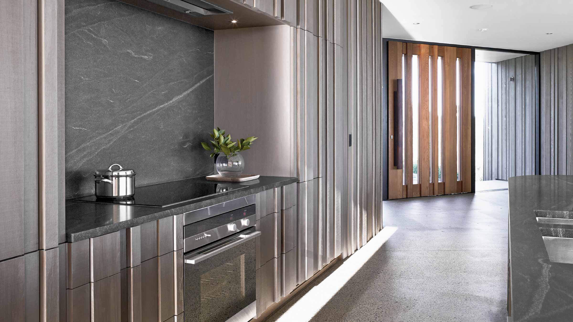 Headland House Cedar Clad Kitchen and Entryway