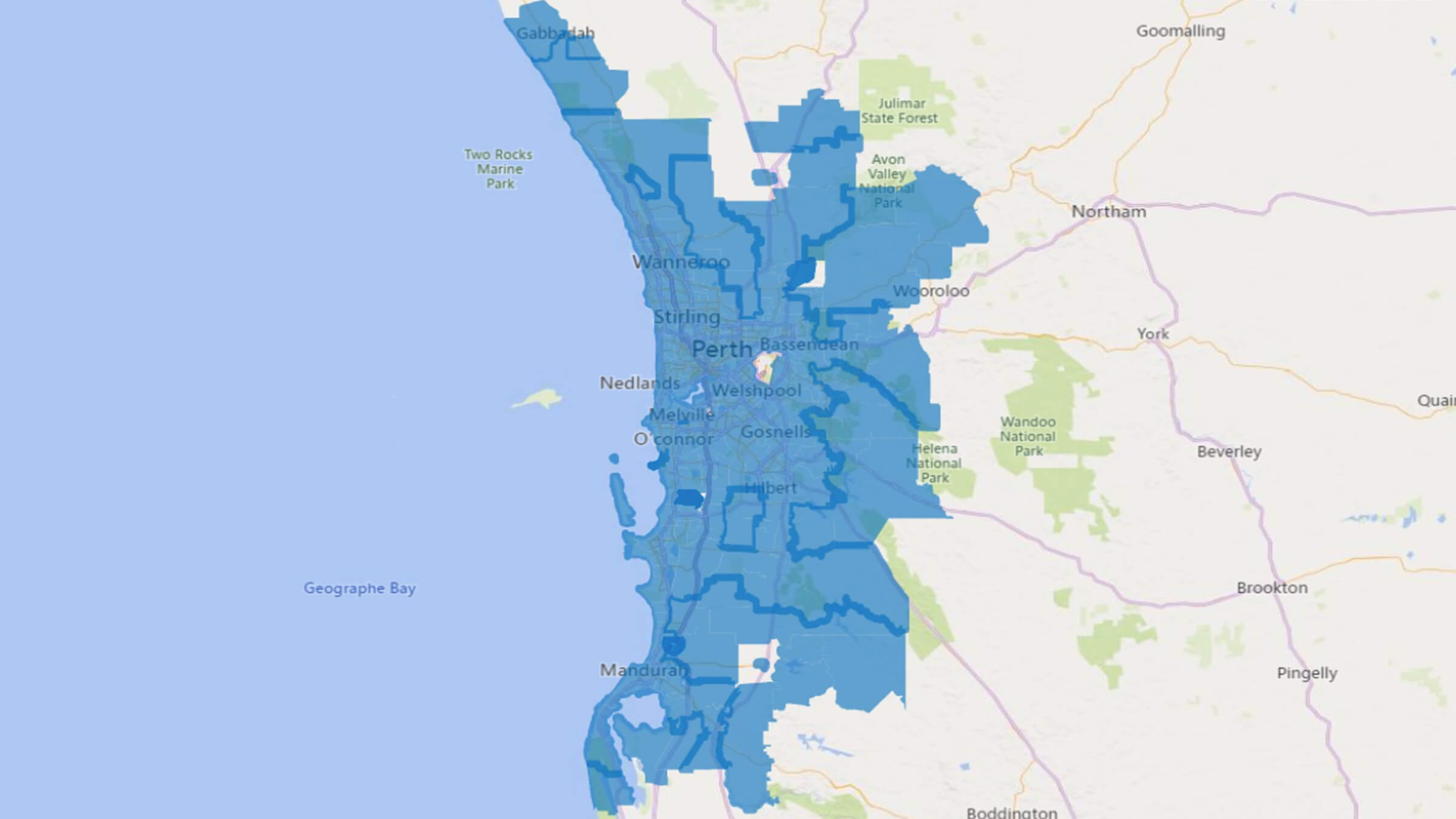 New South Wales delivery map