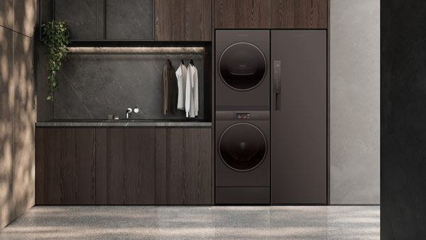 Cabinet render in modern laundry
