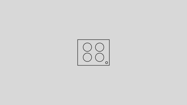 Minimal Cooktop Icon.