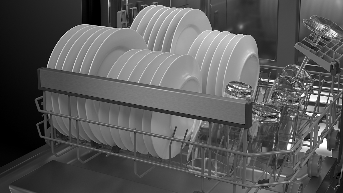 Fresh bananas in a humidity-controlled fruit storage bin