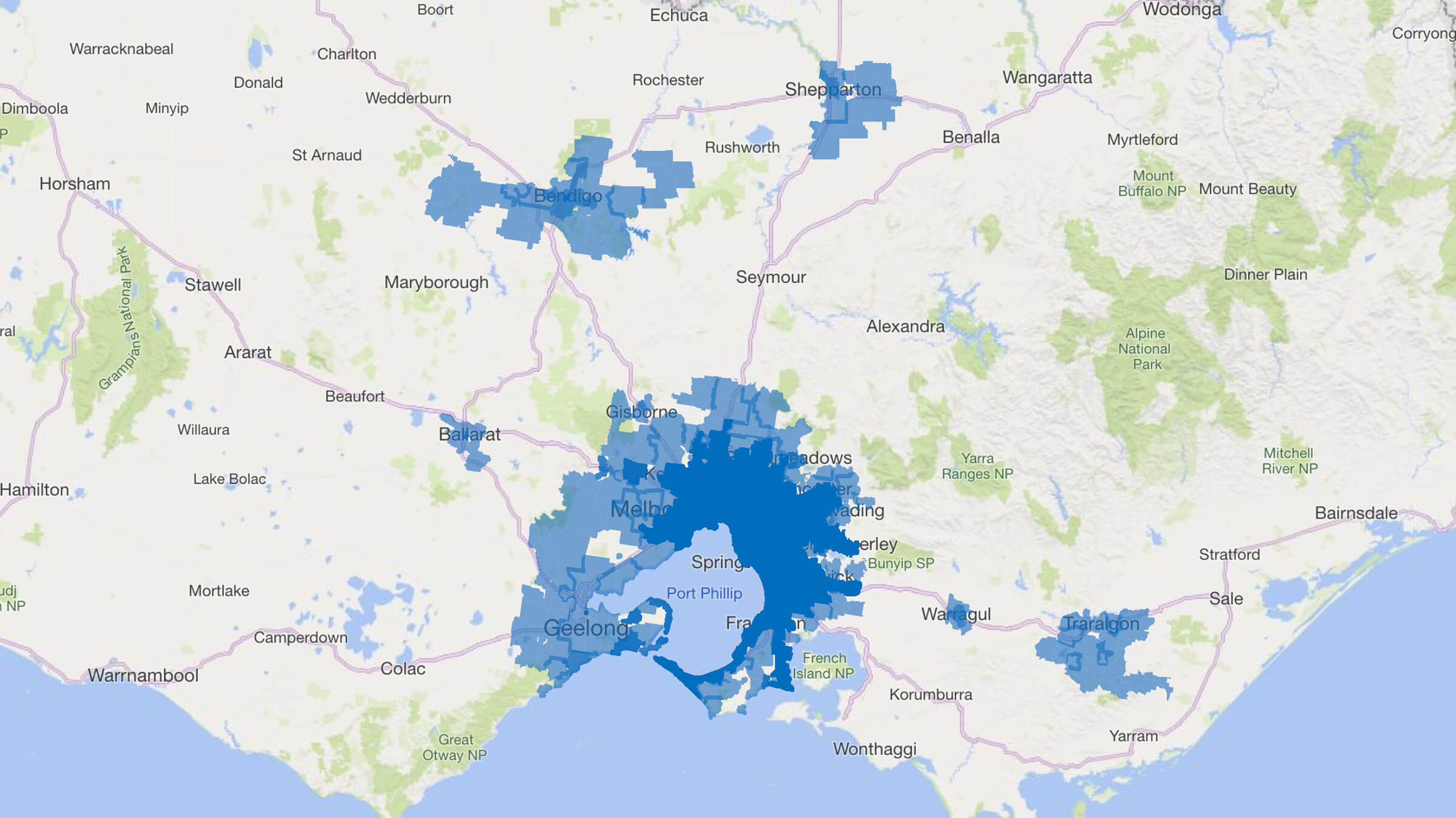 New South Wales delivery map