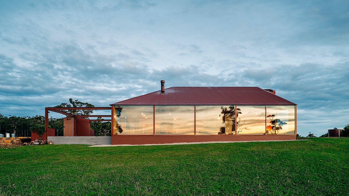 Exterior shot of Coopworth House in the evening.