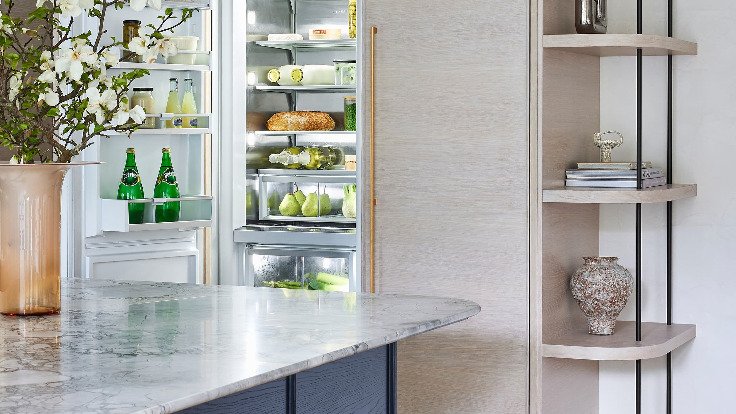 contemporary style refrigerator