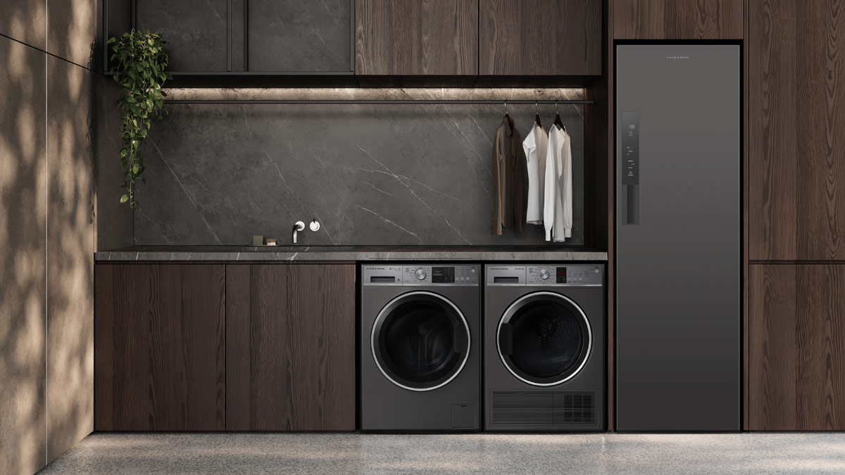 View of Fabric Care Solutions set - Fabric Steam Care Cabinet- Steam Washer and Dryer
