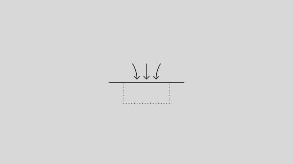 Downdraft Cooker Hood Icon.