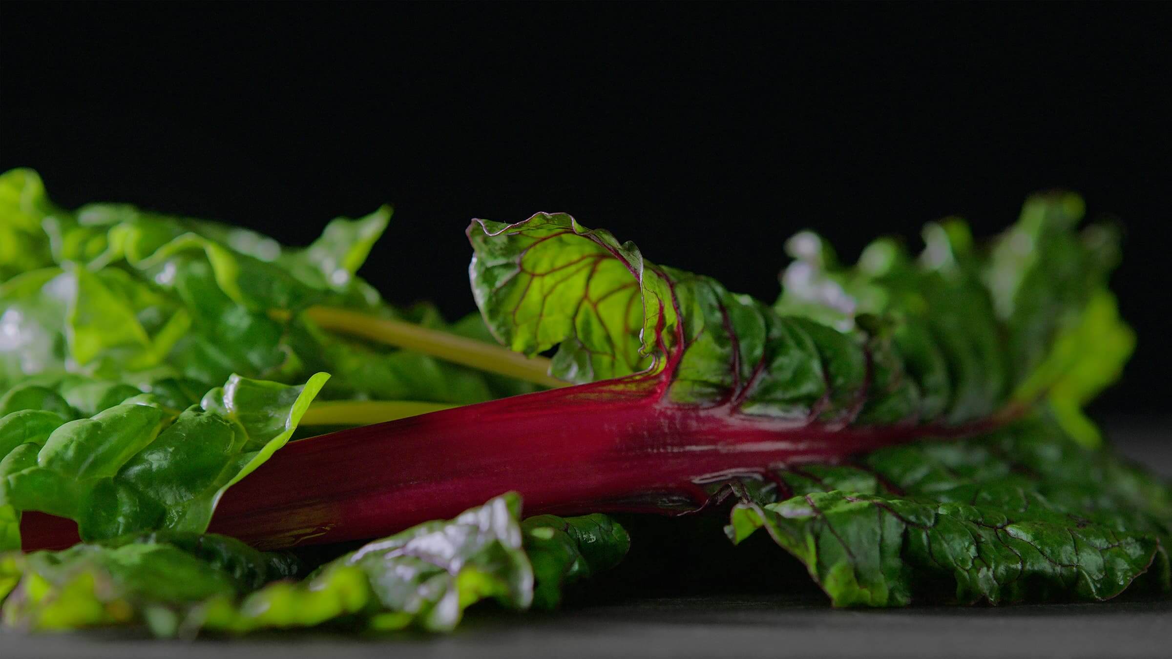 Fresh greens and vegetables stored in a specialized humidity-controlled refrigerator drawer