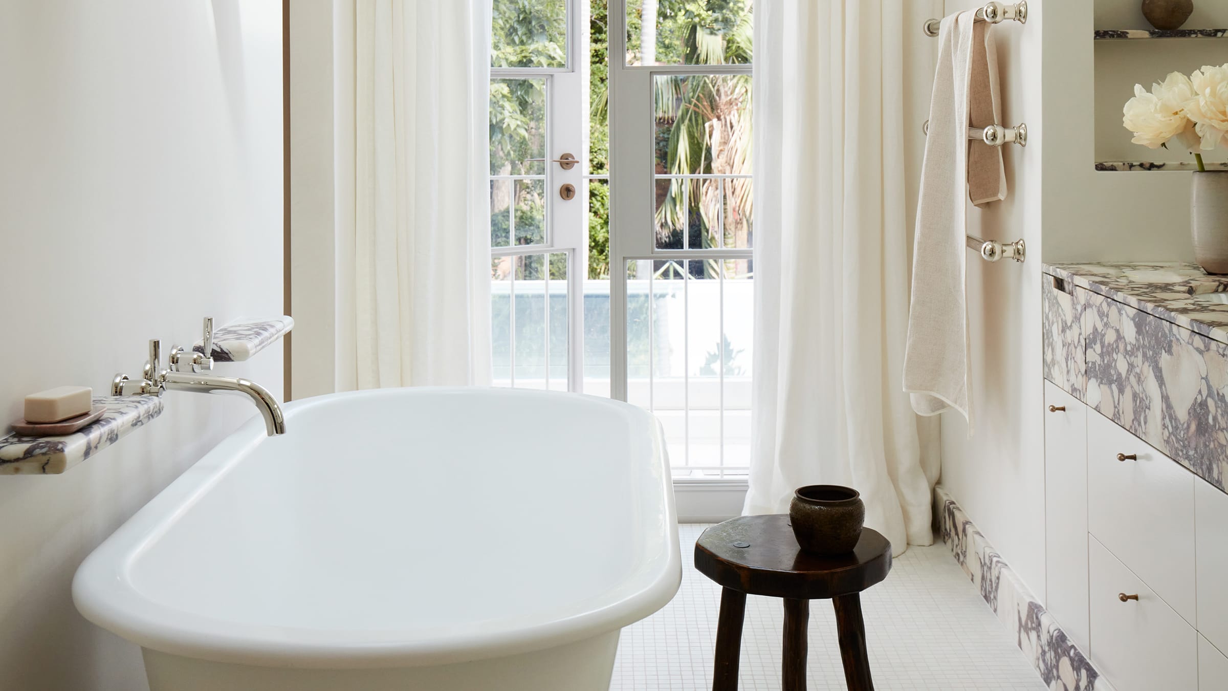 Shot of the bathroom's bathtub