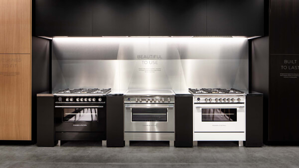 Lineup of Three Fisher & Paykel Ovens at New York Experience Centre.