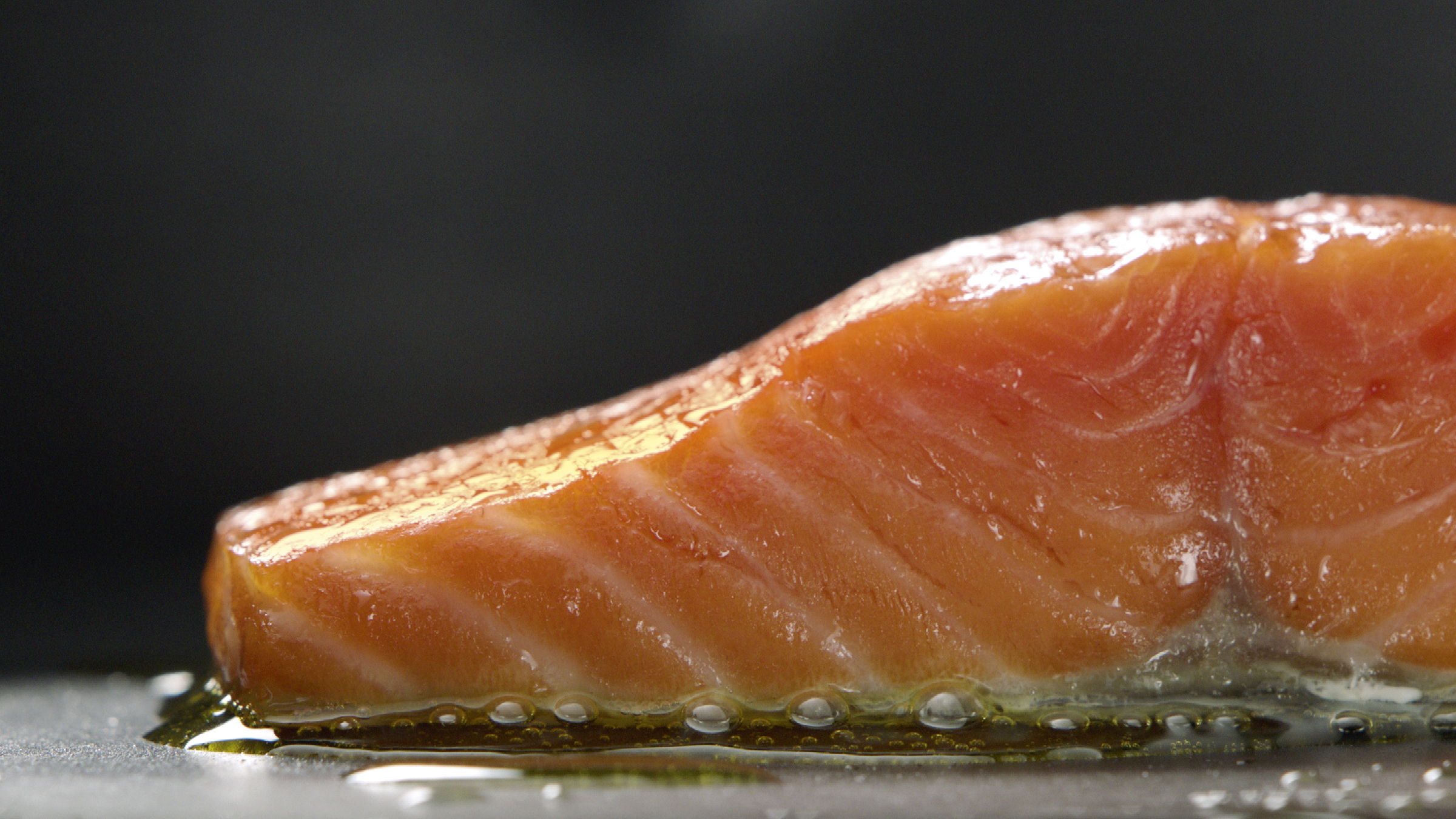 A close up of cooked salmon