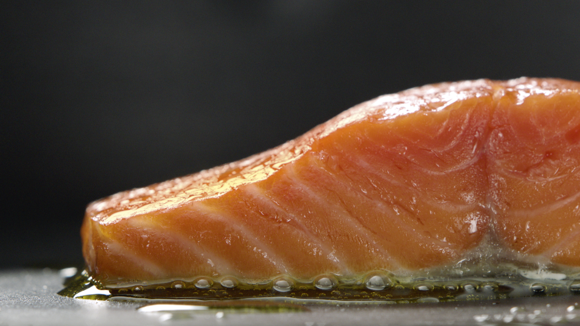 A close up of cooked salmon