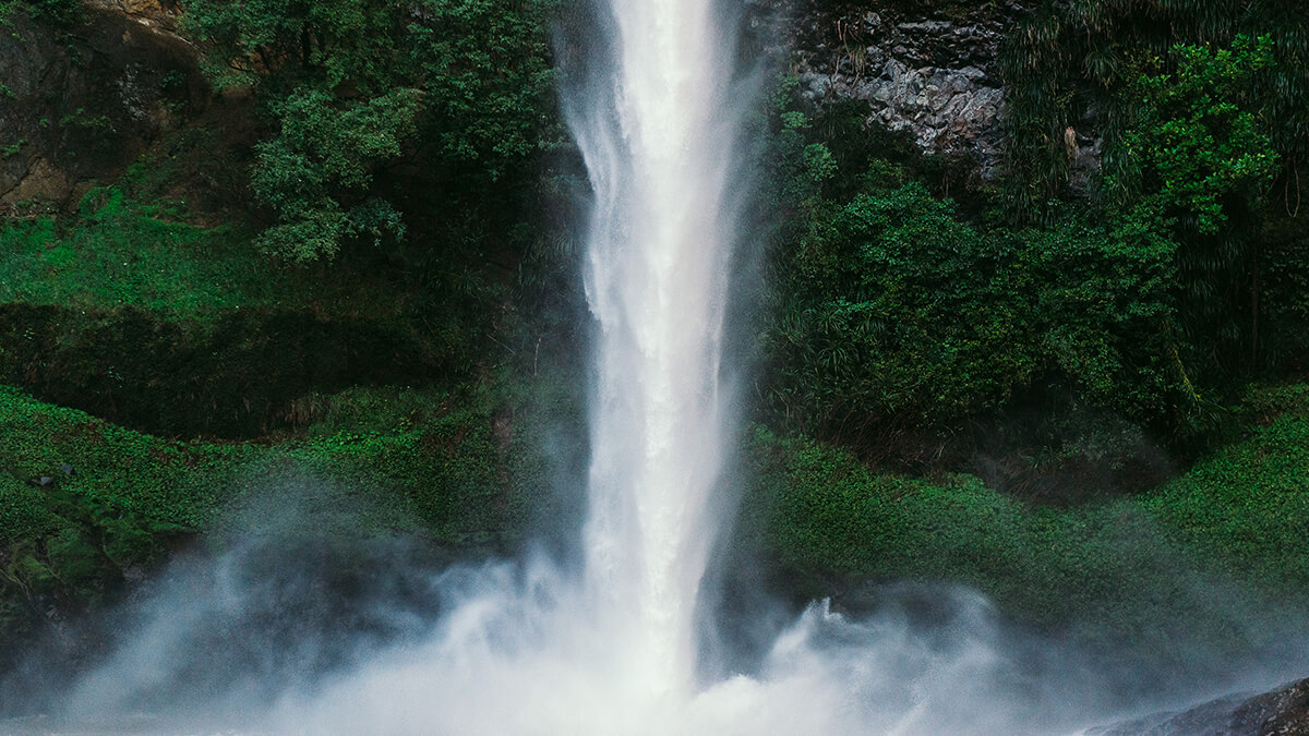Beautiful New Zealand waterfall.