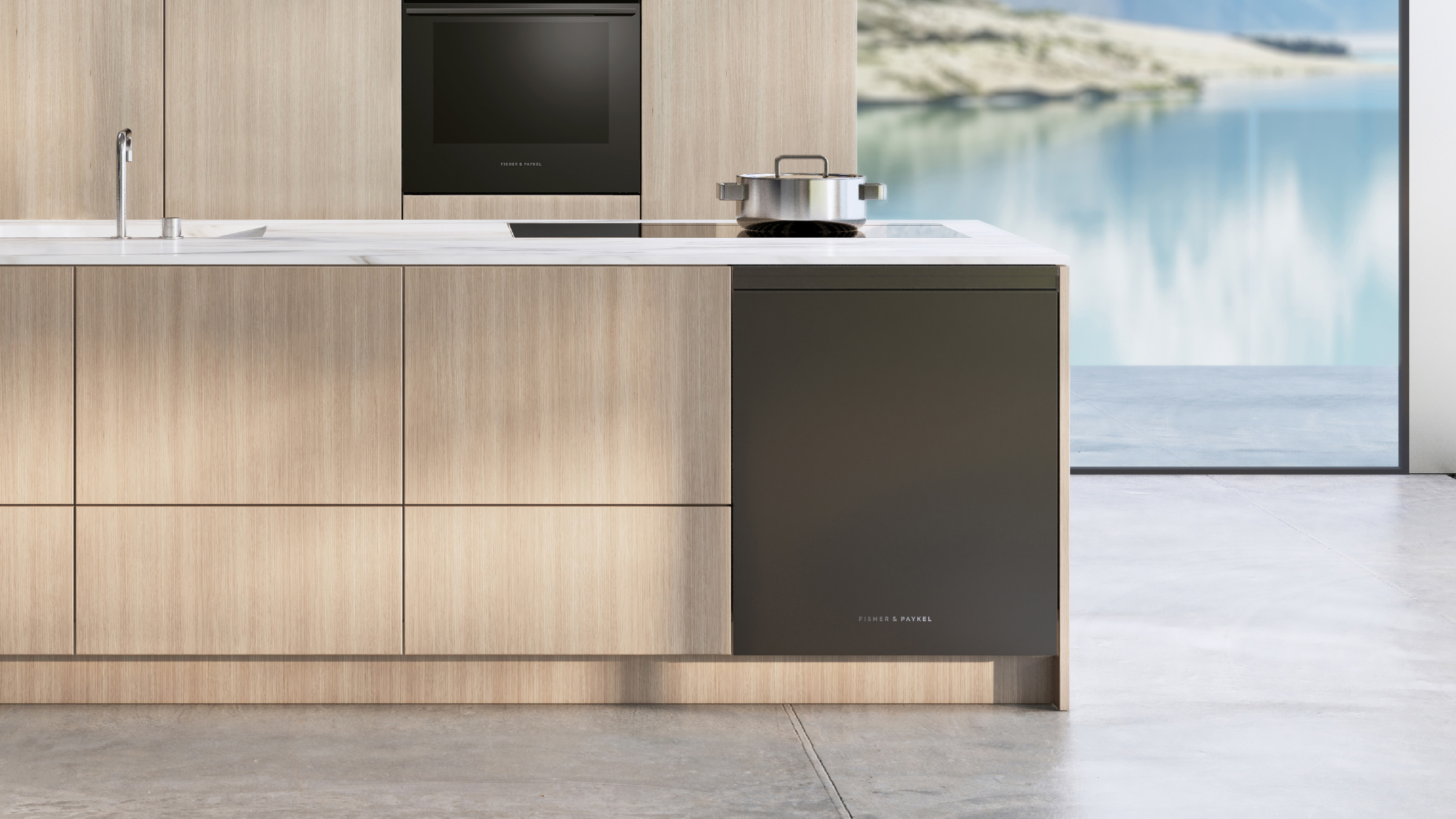 Glass fronted units as an entertaining feature