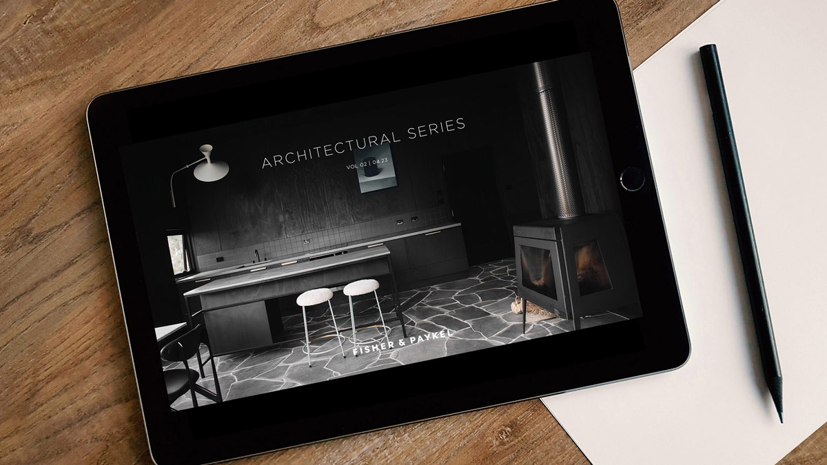 Architectural eBook displayed on an ipad