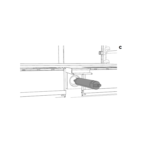 diagram showing the removal of a water filter.