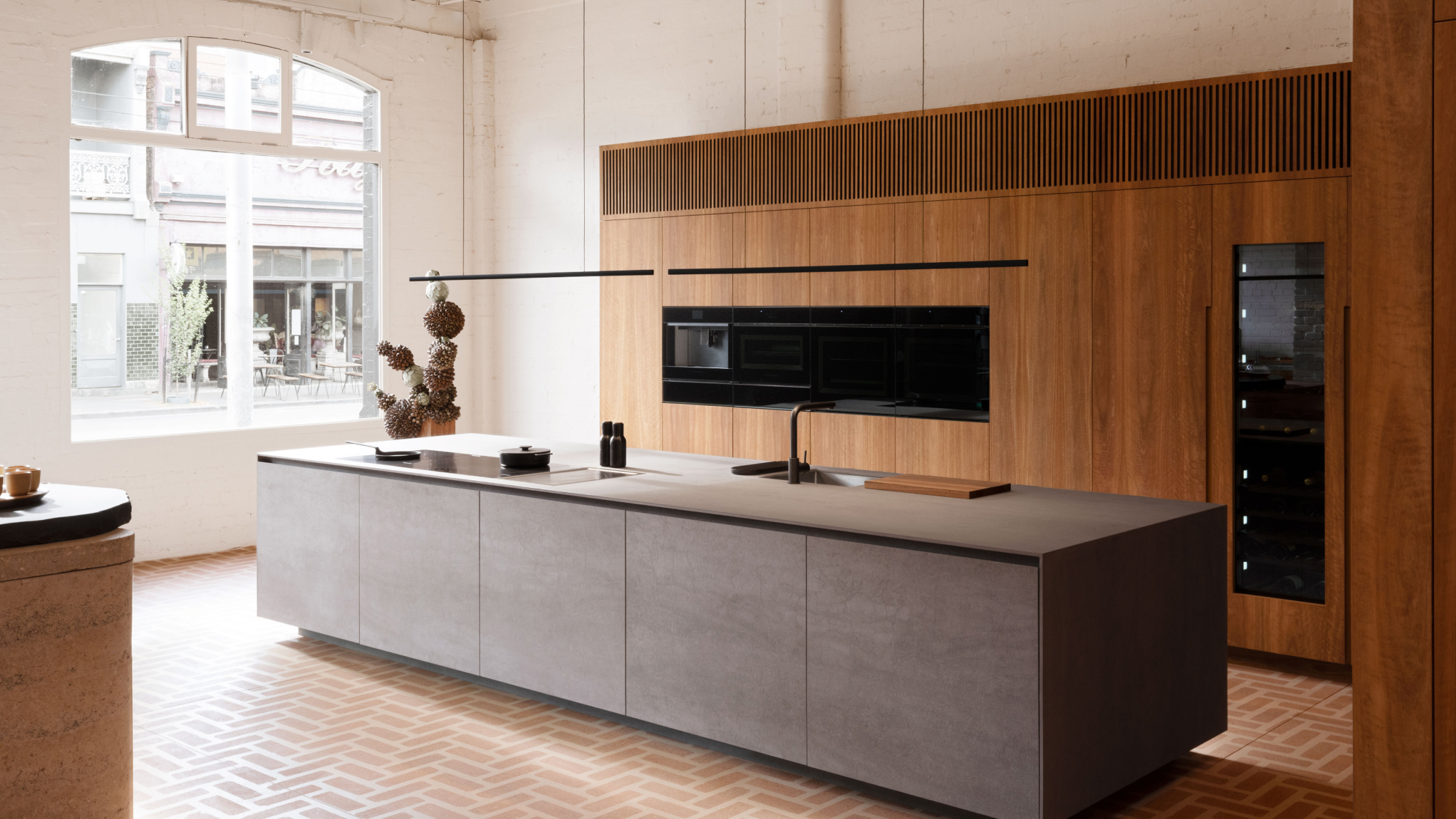 Kitchen showing Fisher & Paykel appliances insitu