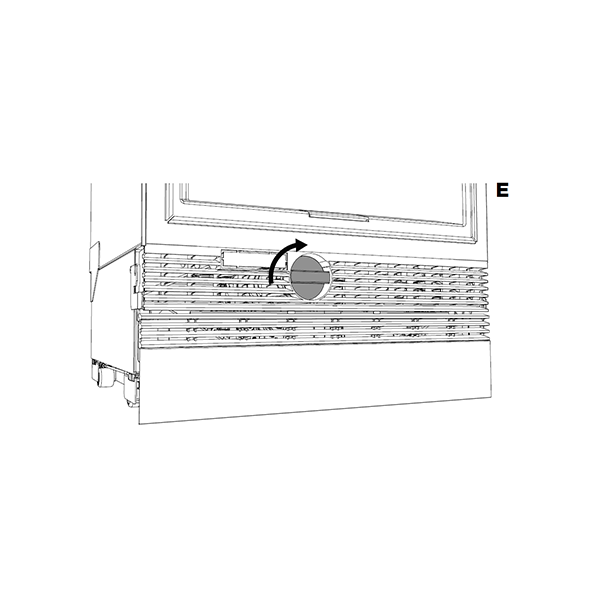 diagram showing the water filter tool being rotated to lock into place.