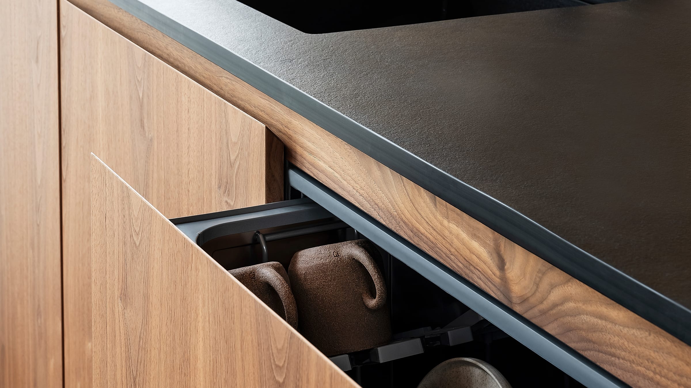 Top view of the Fisher & Paykel Integrated DishDrawer™ Dishwasher