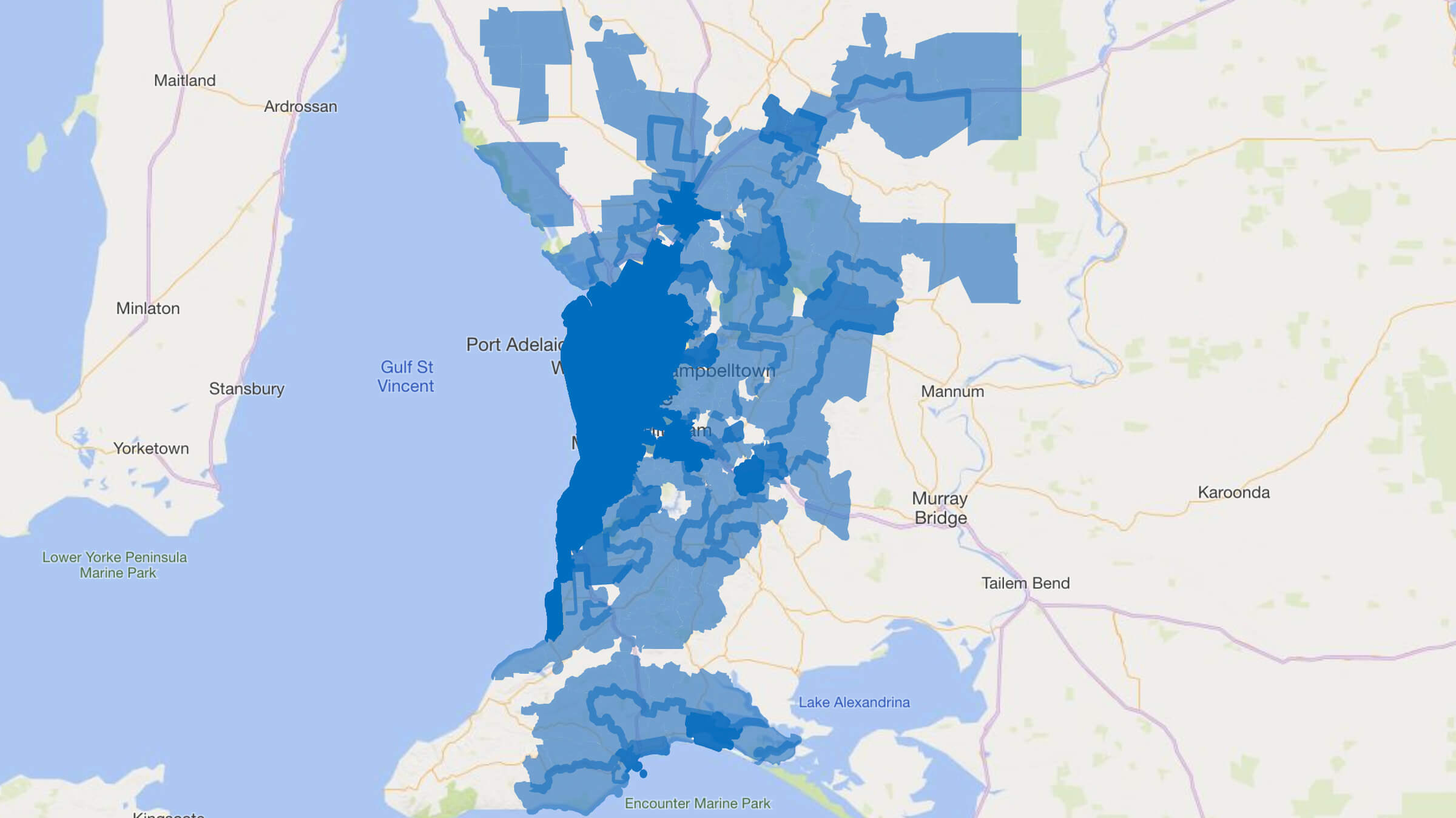 New South Wales delivery map