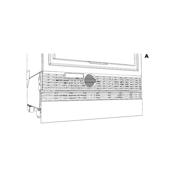 diagram showing the location of the water filter tool.