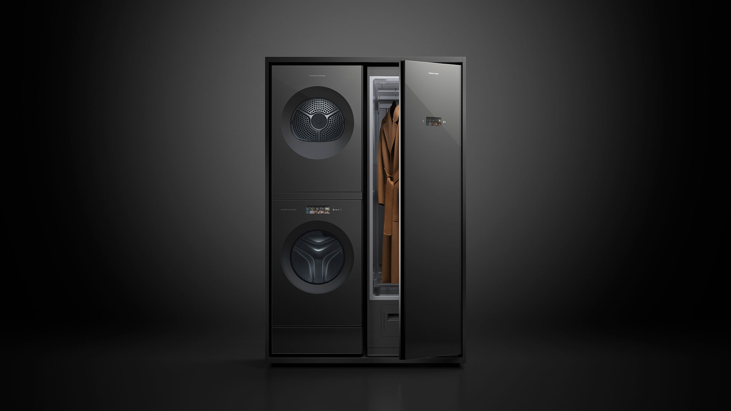 Fisher and Paykel washer and fabric care cabinet